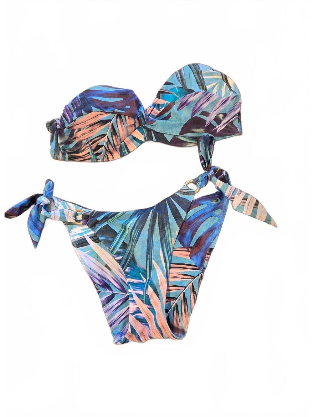 Victoria secret size medium and 36c two-Piece Tropical Print Bikini w ties